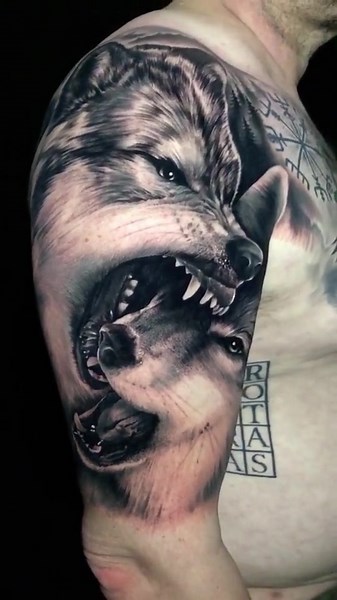 Geri and Freki Tattoos: Exploring Odin's Two Wolves
