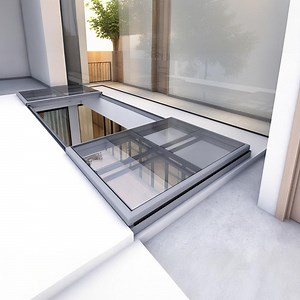 [Hot Item] Aluminum Sliding Smart Operable Transparent Glass Skylight Roof System Automatic Top RV Skylight Window Skylight