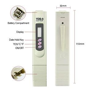 [Hot Item] TDS Ec Meter Portable TDS Meter with Temperature for Drinking Water