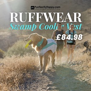 Designed to keep dogs cool on hot weather hikes by reflecting solar...