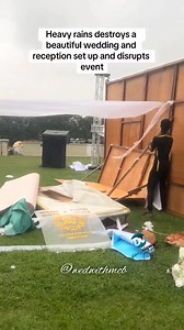 Heavy rain destroys a beautiful wedding🤦🤦 #DailyViewGh | Daily View Gh
