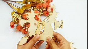 Summer-Ray 20 Pcs Wooden Witch Cutouts – Halloween Laser-Cut Decorations in 4 Designs, 2.5mm Plywood with Hanging Holes for DIY Crafts, Party Décor & Haunted House Projects