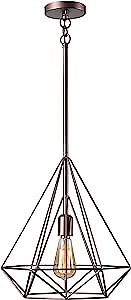 Kenroy Home 93580VC Pyramid Pendants, Medium, Vintage Copper