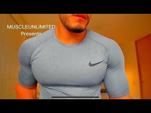 Aesthetic Hunk Muscle Flexing and Pec Bouncing | Handsome Fitness Model