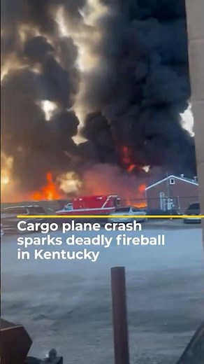 Cargo plane crash sparks deadly fireball in Kentucky | AJ #shorts