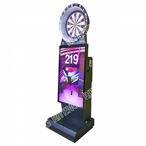 [Hot Item] Juego de dardos electrónico en línea operado por monedas para adultos 1-4 jugadores con pantalla LED, máquina de dardos Phoenix para bar
