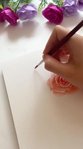 78K views · 2.3K reactions | Rose buds  #watercolor #watercolour #art #painting #simpleart #rose | Bliss Of Colours | Facebook