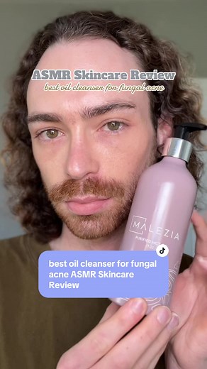 soft spoken asmr skincare review: Malezia Purified MCT Oil 💫 this is the best oil cleanser for fungal acne. @Malezia Skincare #maleziaskincare #oilcleansing #fungalacne #asmrskincare #skincareempties #creatorsearchinsights