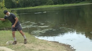 This stone skipping toss is INSANE 🤯 | ESPN Australia / NZ