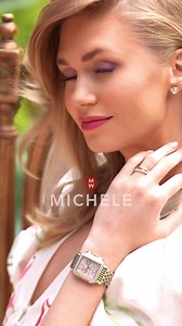 Breathe Deeply… Spring is Coming 🪷 On 1/25, shop our best-selling styles available with a breathtaking Country Rose colored mother-of-pearl dial. #MICHELEIntotheGarden | MICHELE