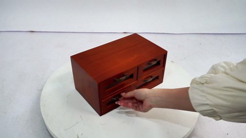 16 Drawers Wooden Storage Box, Wooden Desktop Storage Box, Multi Drawer Storage Organizer, Desktop Drawer Organizer with Handle for Home Office Desk Storage, Stackable or Standalone