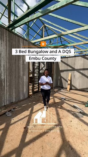 Walkthrough of the 3 bedroom precast bungalow with a DSQ in Embu county. Roof works ongoing. Contact us: 0719499249 | 0113888444 #precast #building #construction #kenyantiktok🇰🇪 #construction #kenyarealestate #luxury #nairobi #precastsolutions | Fidelis Maiba