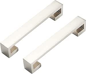5" Modern Satin Nickel Kitchen Cabinet Drawer Handle Pull Hardware, 96mm (3-3/4") Hole Center, 19SN96, 25 Pack