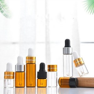 [Hot Item] Clear Amber Sample Test Perfume Essential Oil Glass Dropper Bottle