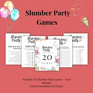 Ensemble de jeux pour soirée pyjama | Activités de soirée pyjama | Soirée pyjama | Activités de soirée pyjama | Bingo de fête pyjama | Jeux imprimables - Etsy France