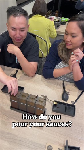 2.2K views | Tell us, how do you pour your table sauces? Are you a drencher, a drizzler, or a dabber? Share your saucy secrets! ️ | Boiling Point USA | Facebook