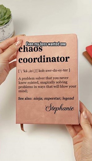 Funny Definition Notebook | Gag Gift For Women, Men, Coworker, Boss | Personalized Leather Journal