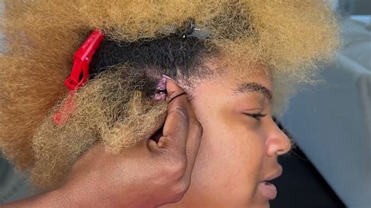 How to style peekaboo pink braids over straight blonde hair