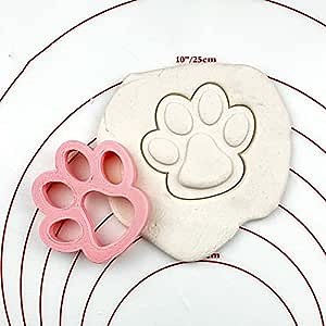 Dog cookie cutter,3 inch Dog Bone Dog Paw 2 Piece Biscuit Cutters Set,Dog Puppy Birthday Party Decoration,paw print cookie cutter