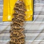 Blonde Bundles Human Hair Honey Blonde Curly Wave Bundles Color #27 Human Hair Bundle 12 14 16 inch 27 Kinky Curly Bundle