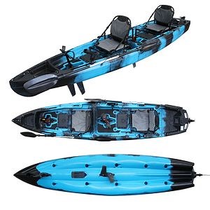 [Hot Item] Quality Safe and Stable Double Kayak with Thick Plastic Fishing Accessories 2 Person Pedal Kayak