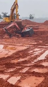 Amazing Excavator Working help together in mud | Quotes Life