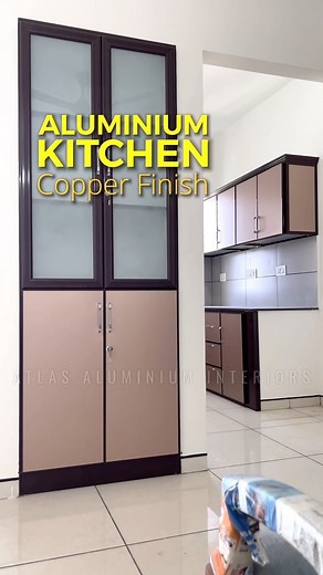 Atlas Aluminium Kitchens on Instagram: "A stunning copper finish kitchen for our client. with their existing setup. #chennaiinteriors #aluminiumkitchencabinet #aluminiumkitchenchennai #aluminiumkitchenindia #aluminiuminteriorschennai #aluminiumwindows #aluminiumwardrobechennai #aluminiumwardrobe #kitchendesign #kitcheninspiration #chennaihomes #chennai #kumbakonam"
