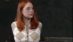 nerdy redheaded girl kidnapped bound and by old man