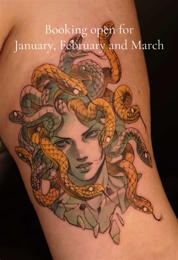 Medusa Tattoo Design on Inner Arm - Booking Open