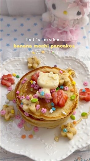 making the cutest whimsy hello kitty pancakes 🥞🌷✨ #hellokitty #breakfastideas #whimsy #shoujo