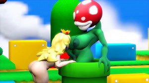Piranha Plant Eats Peach