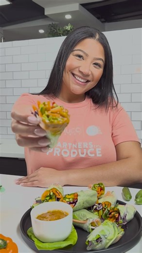 Freshness rolled up: these Veggie Spring Rolls are a feast for the eyes and the palate! A colourful rainbow medley of vegetables wrapped in rice paper offers a delightful, nutritious meal. 🥬🥒🥕🌈 INGREDIENTS Mucci Farms CuteCumber™ Poppers Mucci Farms Naked Leaf Living Lettuce Mucci Farms Bella Sweets™ Mini Peppers Rice Paper Sheets Carrots, shredded Red Cabbage, shredded Cilantro Peanut Sauce (or sauce of your choice) These are fun to make and to eat! #recipe #healthyrecipes #springrolls #veg