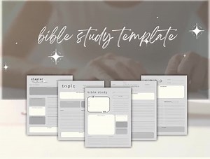 Grey Bible Study Template: Sermon Notes, Chapter Reflection (PDF & PNG) - Etsy UK