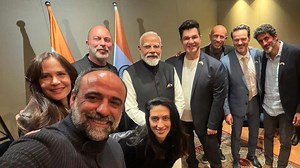 Prime Minister Narendra Modi clicks selfie with Fauda cast during Israel visit