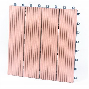 [Hot Item] Waterproof Wood Grain Interlocking Tiles WPC DIY Garden Deck Tile