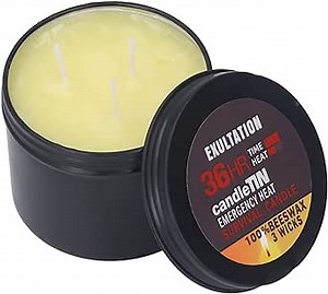 36 Hours Camping Outdoor Survival Candle, Hot Burn Beeswax Wax Candle for Emergency Survival , Emergency Gear Supplies