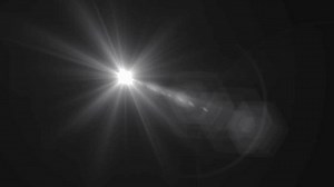 Optical Lens flare effect and shine ray moving