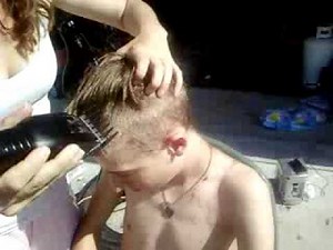 blake getting his head shaved 2