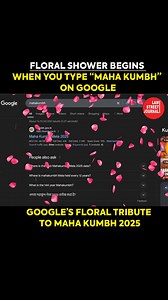 In a show of digital devotion, Google has celebrated the start of Maha Kumbh Mela 2025 with a charming floral tribute. When users search for "Maha Kumbh" on Google, they are treated to a virtual shower of flower petals that cascades across their screens. This delightful visual captures the festive spirit of the event, symbolizing the reverence and devotion surrounding the Mela. . . LawStreet Journal MYogiAdityanath Akhilesh Yadav #MahaKumbh2025 #GoogleTribute #DigitalDevotion #FloralCelebration 