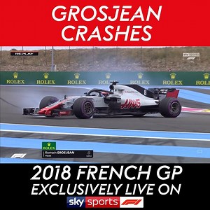 WATCH: Romain Grosjean crashes out of qualifying LIVE NOW on Sky Sports F1 📺 Sky Go: http://skysports.tv/6ulQIn 🗒️ Blog: http://skysports.tv/PtJT8k | Sky Sports F1