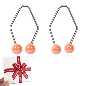 2/4 Pcs Dimple Makers for the face,Dimple Trainer to Create a Beautiful Smile,Develop Natural Dimples for Cheeks Ball (orange)
