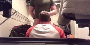 Straight Guy Seduced to Blowjob in Closet