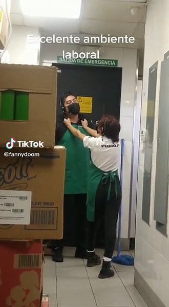 Playful Interaction Highlights Positive Starbucks Work Culture