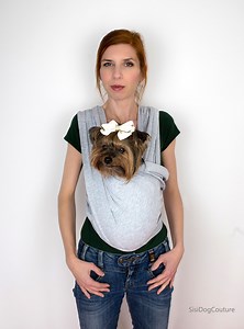 Breathable Cotton Small Dog Carrier Sling - Gray - Etsy