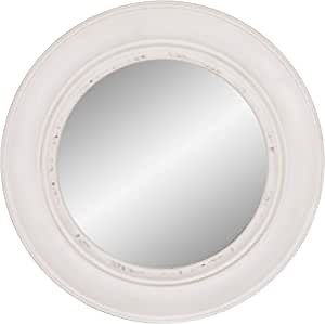 Patton Wall Decor 30" Distressed White Round Port Hole Wall Mirrors