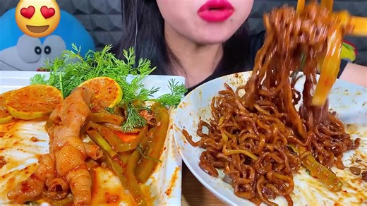 Asmr Black Bean Noodles, Spicy Chicken Feet, Octopus Mukbang Massive Eating Sounds Part 20 | Hungry ASMR