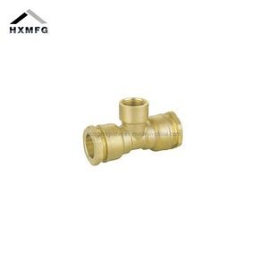 [Hot Item] Brass Compression Fitting Female 3-Way Tee for PE Pipe