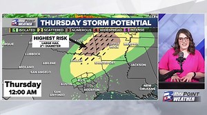 Wednesday Evening PinPoint Forecast: Scattered showers are likely tomorrow, but will they be able to grow to more? We're monitoring a conditional storm threat Thursday that turns into a more widespread rain and storm chance by Friday. | KBTX Weather