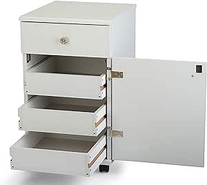 Arrow 801 Suzi Sidekick Portable Sewing, Crafting, and Quilting Storage and Organization Cabinet, White Finish