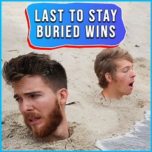 Last To Stay Buried Gets A Reward! 😂🏖️ | Dangie Bros